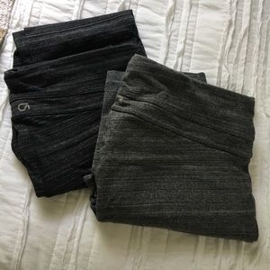 Bundle of two gray striped Gap leggings